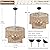 2 Tier Rattan Farmhouse Chandelier 5-Light Large Boho Wicker Pendant Light Fixtures Hanging Coastal Drum Lighting Hand Woven Chandeliers for Living Room Dining Room Kitchen Island Foyer Entryway