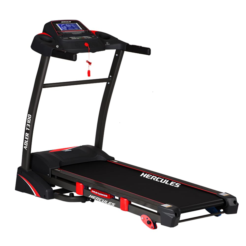 Hercules Fitness T3100 3.5 HP Peak DC Motorized Foldable Treadmill | 3 Level Manual Incline | MP3 Player Available | Max Speed 16 Km/Hr | Max User Weight 120 Kg-image-41