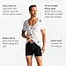 Ejis Men's Sweat Proof Undershirt, Deep V Neck, Anti-Odor, Micro Modal, Sweat Pads (X-Large, White)