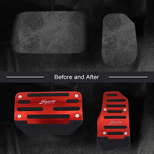 TUCKPATTS 2pcs Universal Non-Slip Automatic Gas Brake Foot Pedal Pad Cover Car Accessories