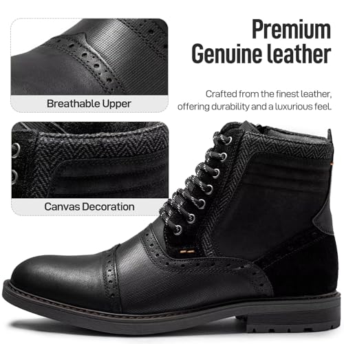 Image of Arkbird Mens Chelsea Boots, Stylish and Comfort Leather Chukka Ankle Boots with Zipper