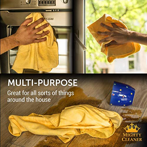 Premium Mini Chamois Cloth For Car - (2 Pack + 1 Towel Free) - 17”X13” - Super Absorbent Car Shammy Towel - Scratch-Free Shammy Cloth For Car #TOP7