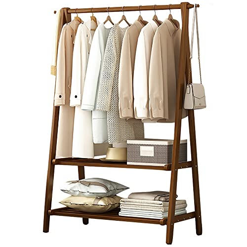 Perchero de madera con barra plegable para ropa, estructura resistente para apartamento, dormitorio, pasillo, disponible en 66 cm, 86 cm y 116 cm