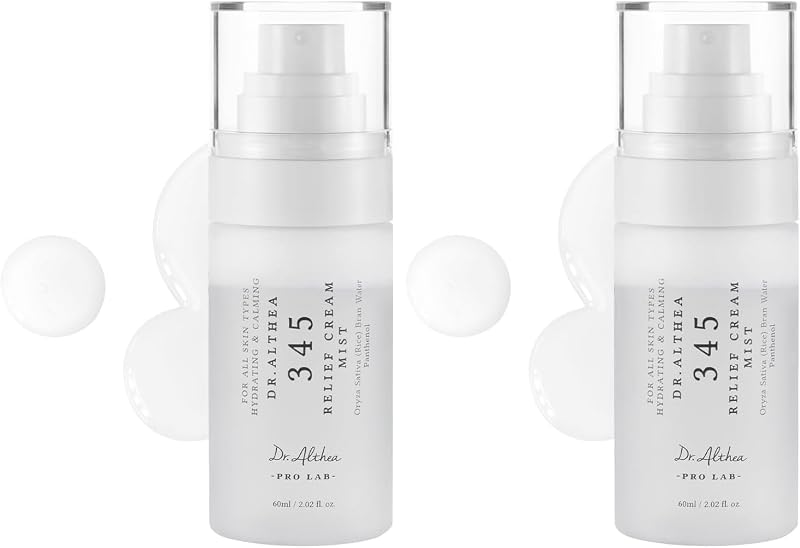 Dr.Althea 345 Relief Bruma Facial Cremosa com Ácido Hialurônico e Pantenol, 2 unidades de 60 mL