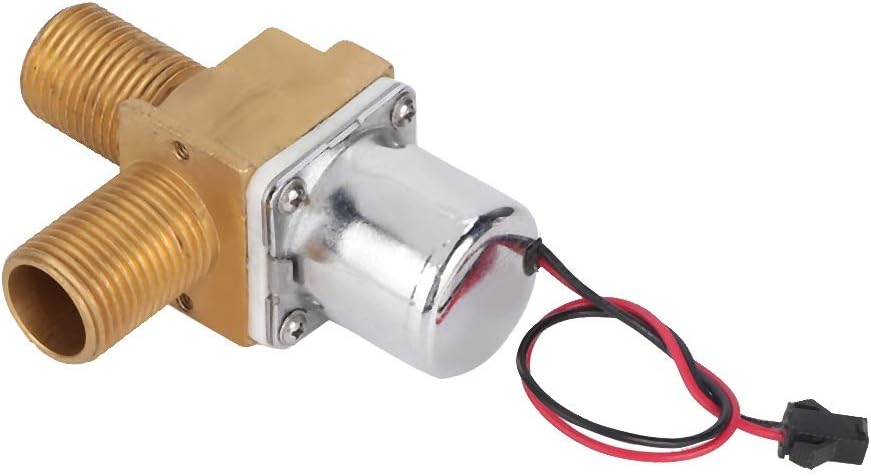 Urinal Sensor Solenoid Valve, 6V Copper Automatic Flush Toilet Repair, 90 Degree and Straight Types for Commercial Bathroom (#01)