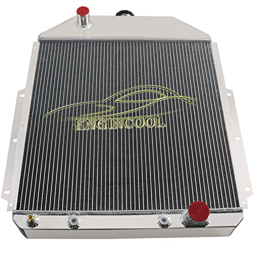 Engincool Full Aluminum Radiator For 1942-1952 Ford 1 Ton Pickup 1/2 3/4 F1 F2 F3 F4 Sedan Delivery Truck Chevy V8 Engine 4 Row Core #TOP3
