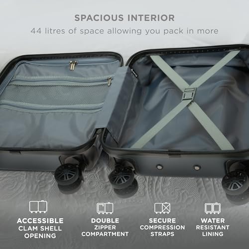 AVIO Jett Cabin Suitcase 55x40x20cm - Lightweight Double-Wheel Luggage Bag, 2 Internal Pockets, Telescopic Handle w/ 3 Heights, Durable ABS Hard Shell - Approved by RyanAir, EasyJet, British Airways - 6