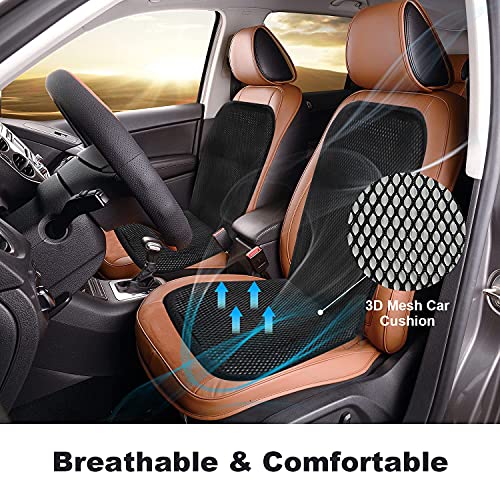 Carrotez Cool Double Breathable 3D Air Mesh Car Seat Cushion Pad, Cool Chair Seat, Car Seat Pads, Home Office Chair, Wheelchair, 41" X 15", (Black) #TOP3