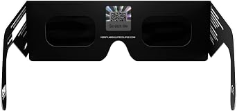 Solar Eclipse Glasses ISO 12312-2 & CE Certified – Safe Solar Viewing for Direct Sun & August 2026 Eclipse | Paper Cardboard Frame, Made in EU | For Kids & Adults