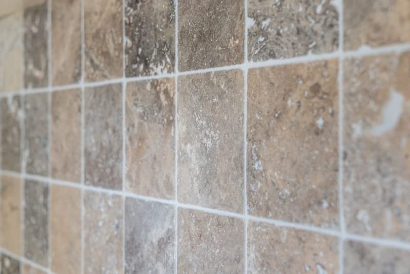 Carrelage Mural Travertin MOSANI Argent Blanc Gris Clair - Pierre Naturelle ​​Intérieur