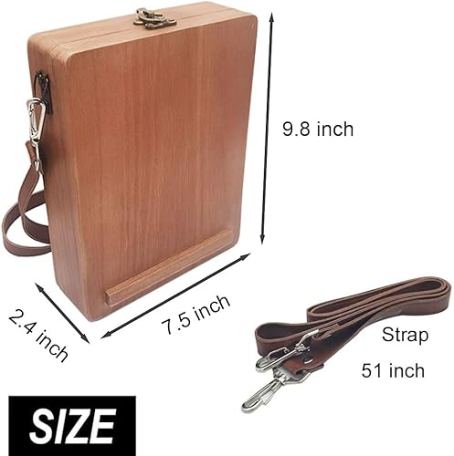 Miniatura 2 de Writers Messenger - Caja de madera - Regalos para escritores, regalos de artistas, bolsa de arte de viaje, caja de pochada, caja de escritura