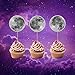 Handmade Full Moon Cupcake Toppers Set - Elevate Your Desserts with Celestial Magic! Perfect for Space-Themed Parties!