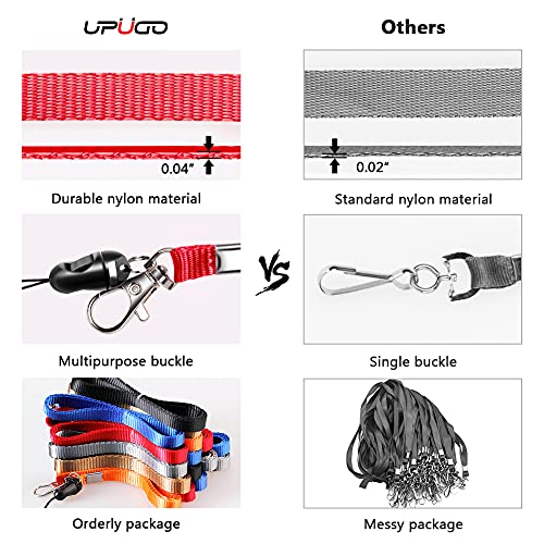 Cordão de pescoço com pacote com 6 porta-crachá de identificação, cordões de alça de escritório, gan