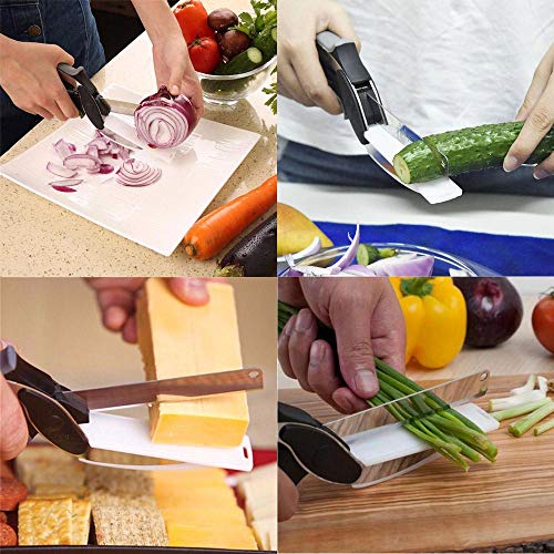 Tesoura Tábua de Legumes Faca Fatiador 2 em 1 Clever Samrt Cutter 6093
