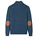 Kid Nation Boys Sweater 100% Cotton 1/4 Zip Sweater Pullover,Size 11-12 Years Blue Heather