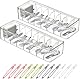 2 Stück Kabel Organizer Box, Kabel Aufbewahrungsbox mit 8 Fächer und 24 Kabelbindern, Transparente Cable Management Box, Aufbewahrungsbox für Ladekabel Schreibtisch Aufbewahrung Büro, Heimgebrauch