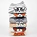 DearMy Womens Cute Design Casual Cotton Crew Socks for Gift Idea One Size Fits All (Dog 6 Pairs)