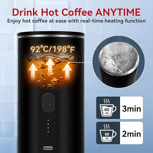 Safashy Portable Coffee Maker, Portable Espresso Maker, Self-Heating USB-C - image 3