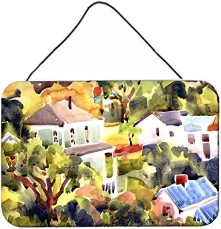 Caroline's Treasures 6046DS812 Houses Wall or Door Hanging Prints Aluminum Metal Sign Kitchen Wall Bar Bathroom Plaque Home Decor, 8x12, Multicolor image 2