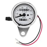 Compteur Moto Universel Double Affichage (KM/H)   Compteur de Vitesse 12V avec Éclairage Nocturne   Odometre Digital pour Scooter, Custom, Roadster   Installation Facile   Résistant à l'Eau