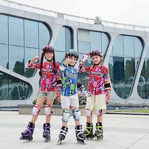 Kids Inline Skates for Girls Roller Blades Boys, Adjustable Inline Skates Kids Roller Blades with Light up Skate Wheels Fun Illuminating Beginner Skating Shoes