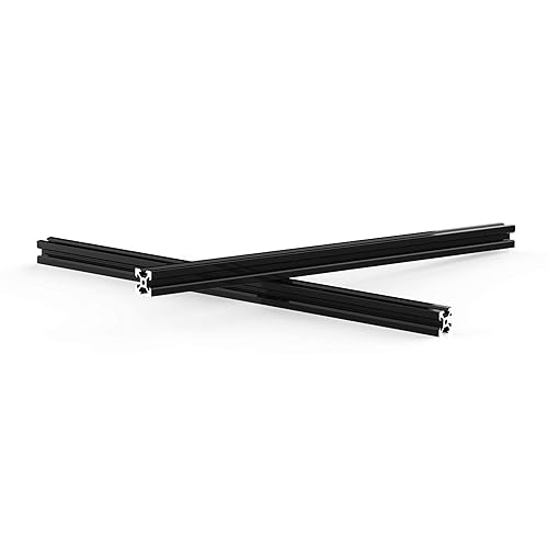 Miniatura 3 de 4 unids 2020 V tipo perfil de aluminio 19.685 in marco de extrusión negro anodizado riel lineal europeo para impresora 3D