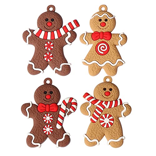 12 Pieces Gingerbread Man Ornaments, Gingerbread Christmas Ornaments Hanging Charms Clay Figurine Ornaments For Christmas Tree Pendant Christmas Decoration For Party Decor #TOP2
