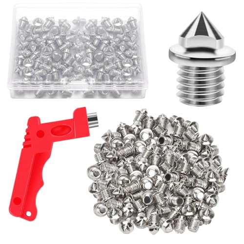 JULMELON 120pcs Track Spikes for Shoe, 3/8 inch Cross Country Spikes Silver