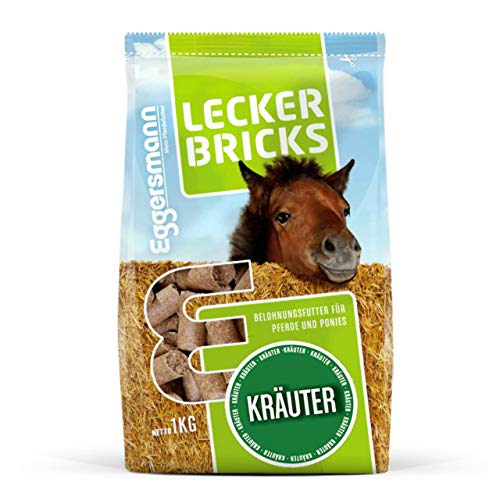 Eggersmann Mein Pferdefutter - Lecker Bricks Kräuter 1 kg - Leckerlies für Pferde und Ponies zur Belohnung