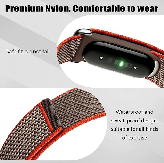 Image of TechMount Soft Premium Nylon Band Strap Compatible with Google Fitbit Air, Soft Woven Adjustable Replacement Strap, Breathable Unisex Replacement Strap (WATCH NOT INCLUDED)