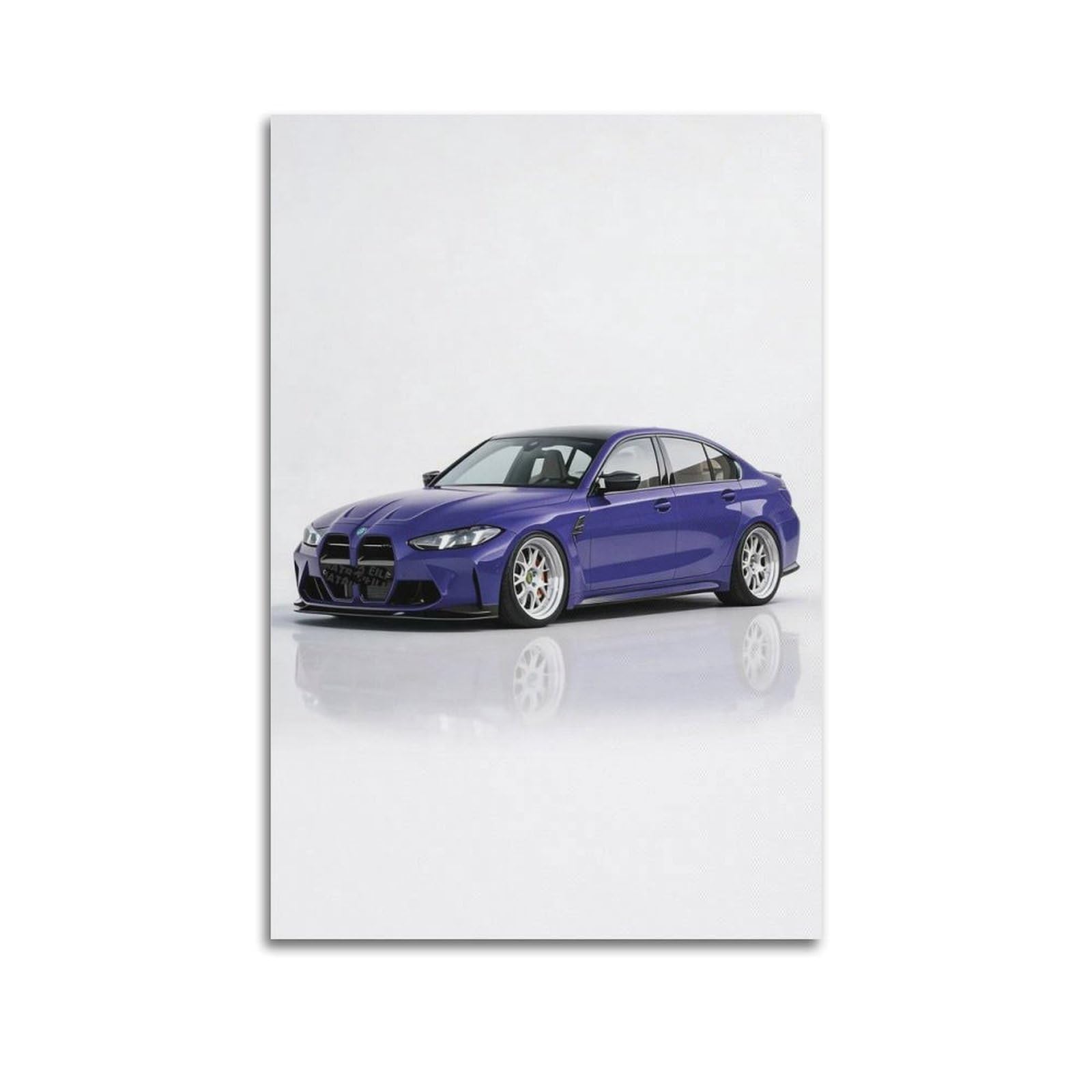 XKUGA German Racing Drift Poster M3 G80 Competition Supercar Modern Decorative Canvas Prints - Ideal Wall Art for Family, Man Cave, Game Room, Boys & Girls Bedroom 24x36inch(60x90cm)