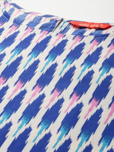 Image of INDO ERA Women's Pure Cotton Straight Fit Printed Straight Kurta