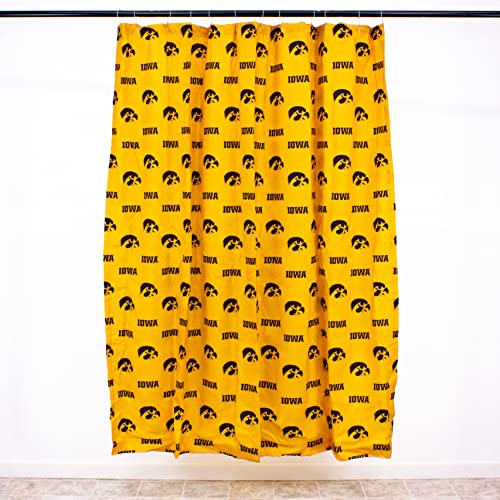 Image of College Covers Everything Comfy Iowa Hawkeyes Bright and Colorful Shower Curtain Cover
