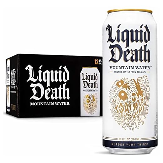 Liquid Death Mountain Water, 16.9 oz. Tallboys (12-Pack)