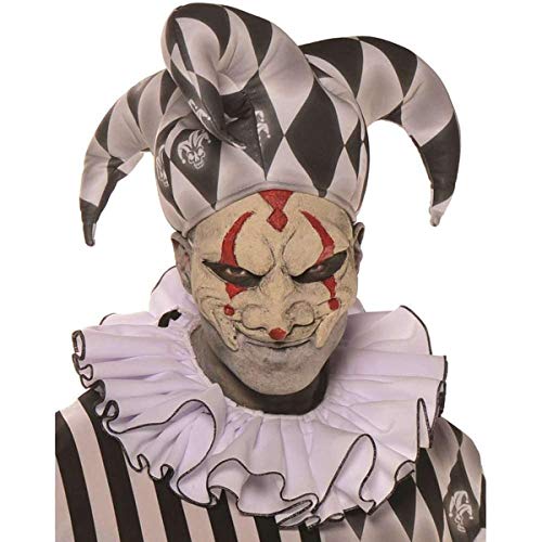Collier clown arlequin adulte à collerette plissée pour déguisement