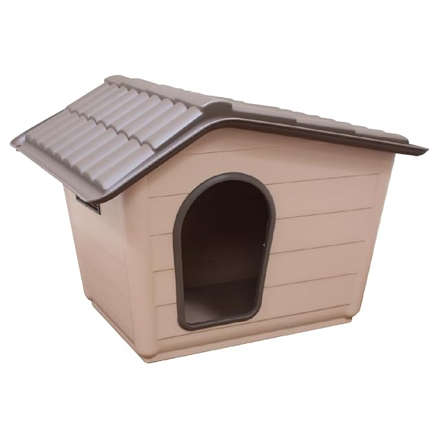 Croci Canile Villa Caseta Desmontable para Perros, Caseta Exterior de Materiales Reciclados, Techo Desmontable