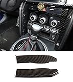 KELEIMAI Car Accessories Fit for Subaru BRZ Toyota 86 2012-2020 Interior Gear Panel Cover Multimedia Panel Frame Side Trim (Carbon Fiber Style) ABS 2 PCS
