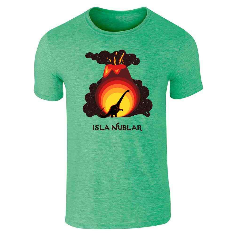 Isla Nublar Travel Vacation Dinosaurs Funny Heather Irish Green XL Graphic Tee T-Shirt for Men