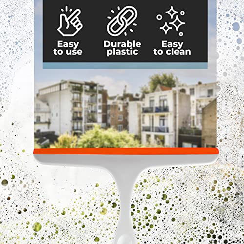 Window Cleaning Shower Glass Squeegee - 9.5Inch Small Squeegee For Shower Glass Door For Car Windshield Cleaner Tool Shower Door Window Cleaner - Mirror Cleaner Shower Squeegee For Tile With Good Grip #TOP3