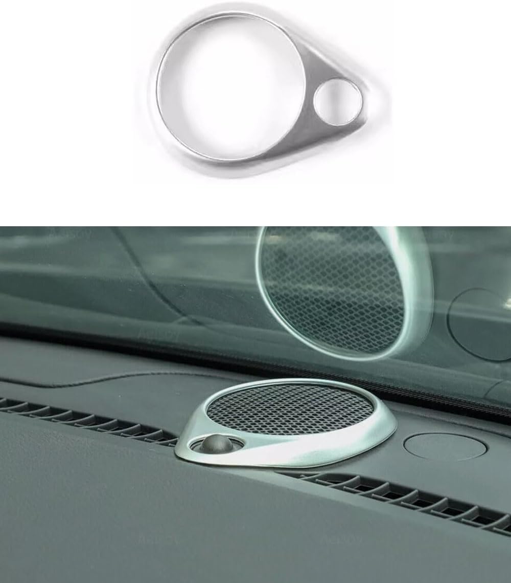 Car Accessories Fit for Jeep Grand Cherokee 2011-2020 ABS Interior Central Control Dashboard Speaker Horn Cover Trim 1PC Set (Chrome)