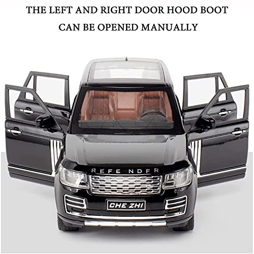 Image of DEUSON ECOM 1:24 Big Scale Model Refender Alloy Diecast Metal Car with Sound Light Pullback Toy Car for Kids Best Gifts Toys for Boys, Green