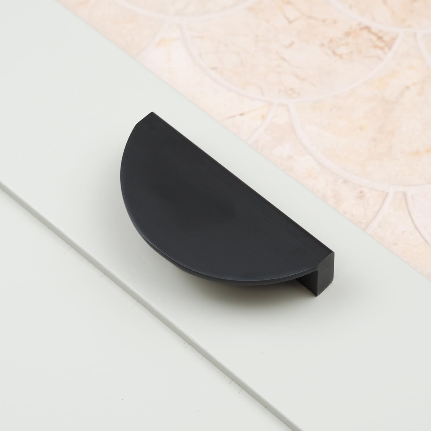 64mm Matt Black Half Moon Handle