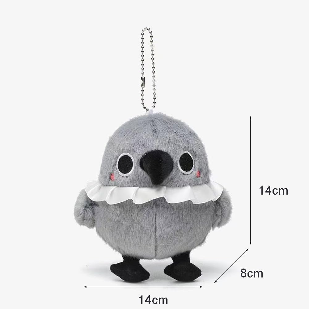 Love and Deepspace Sylus mephisto Grumpy Crow 15cm Backpack accessories ita bag Hanging Ornament car Decorative Plush Pendant (Black) image 2