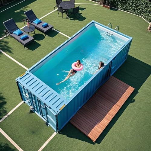 Piscina portátil sobre el suelo para patio trasero, duradera y fácil de instalar, piscina al aire libre para diversión familiar, recreación de verano