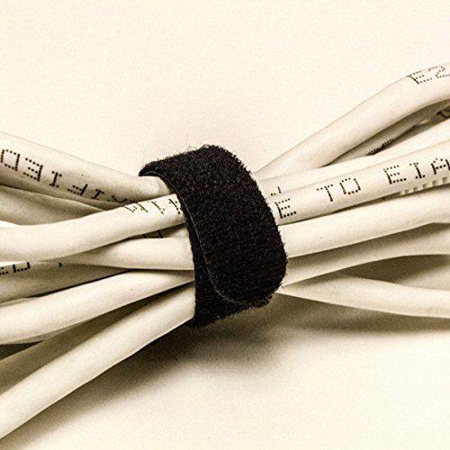 Navepoint 10 Inch Hook And Loop Reusable Strap Cable Cord Wire Ties 75 Pack Black #TOP4