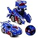 Produktbild Dinosaur Transformers Car ist EIN automatisch transformierendes Dinosaurierauto mit blinkenden Lichtern und Geräuschen für Jungen und Mädchen im Alter von 3-7 Jahren,Blau