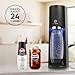 SodaStream - E-TERRA Soda Maker | STARTER KIT | 3 Automatic Carbonation Levels | Includes 1x CO2 Cylinder, 1x 32 Fl Oz Dishwasher Safe Bottle, 1x Pepsi Zero Sugar Mix, 1x Power Adapter | Black