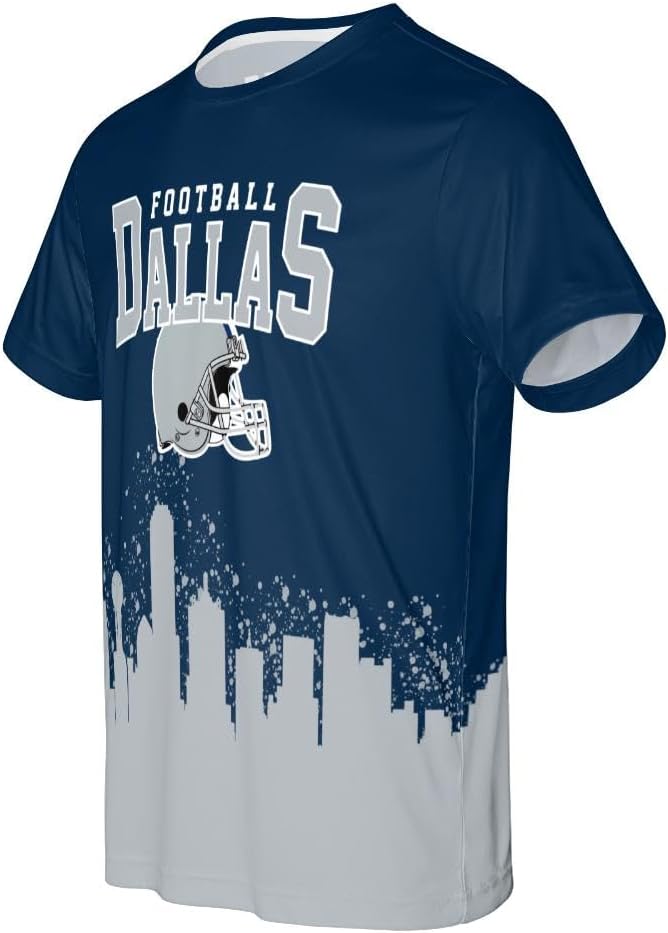 Shirts Personalized City Crewneck Short Sleeve Football Jersey Custom Name Number for Men Women Kids Gift - Image 2