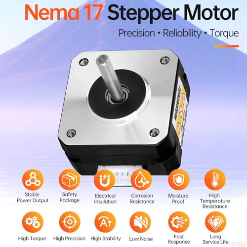 Moteur pas à pas Nema 17 bipolaire 42mm 1.8 degré avec câble 1m lot de 3