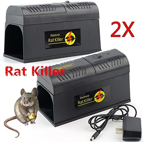 2 Electronic Mouse Trap Victor Control Rat Killer Pest Electric Zapper Rodent BP